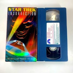 🍄 Star Trek: Insurrection (VHS, 1999) Blue Tape Holographic Cover Movie Sci-fi